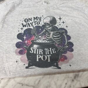 Gray Skeleton Graphic tee